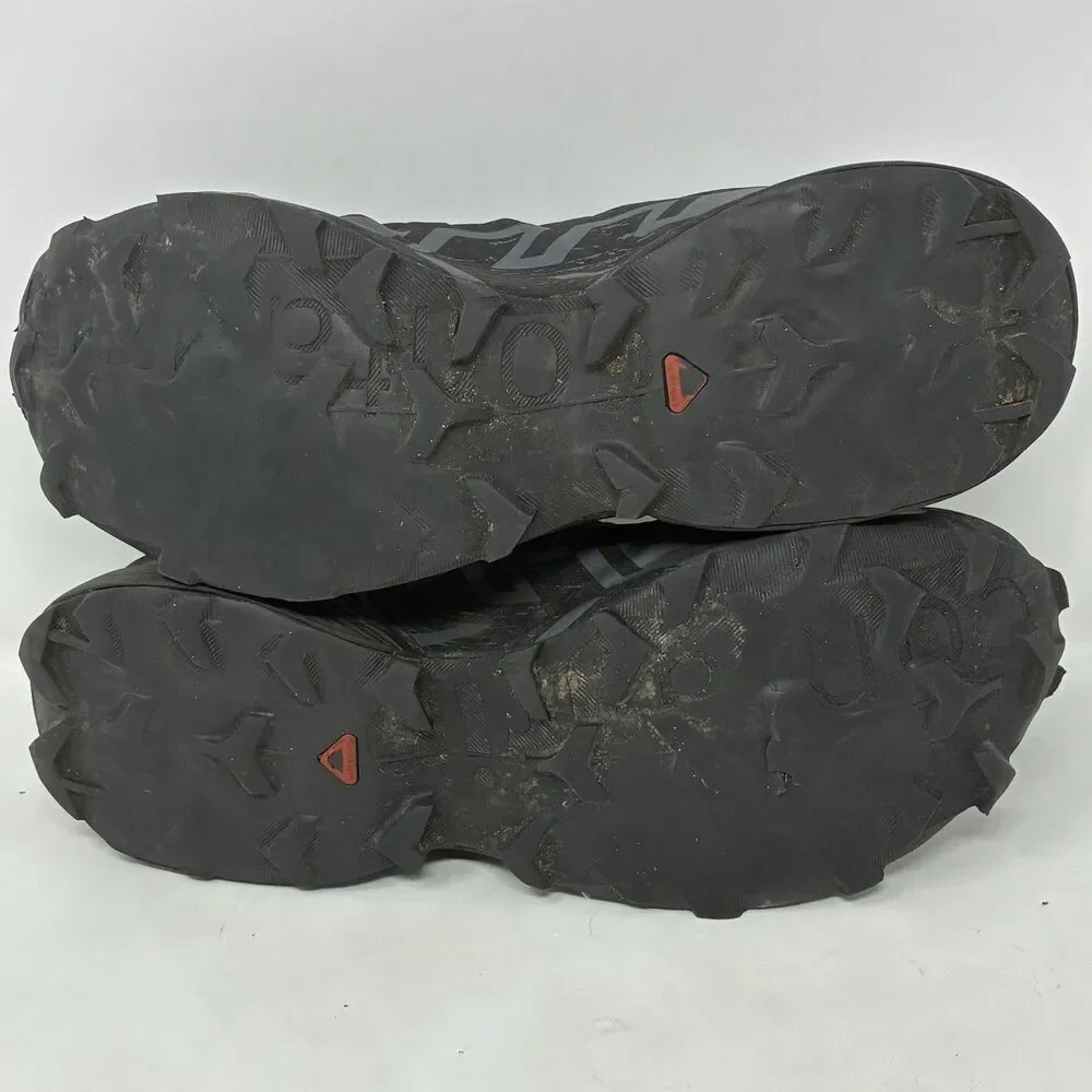 Salomon Speedcross 6 Black Phantom Mens Size 9.5 Trail Running Shoes Sneakers